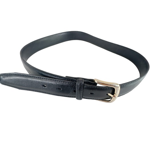 Vintage‎ 80s/90s Leather Belt Black Cashmere Cowhide 32/80 main image 4